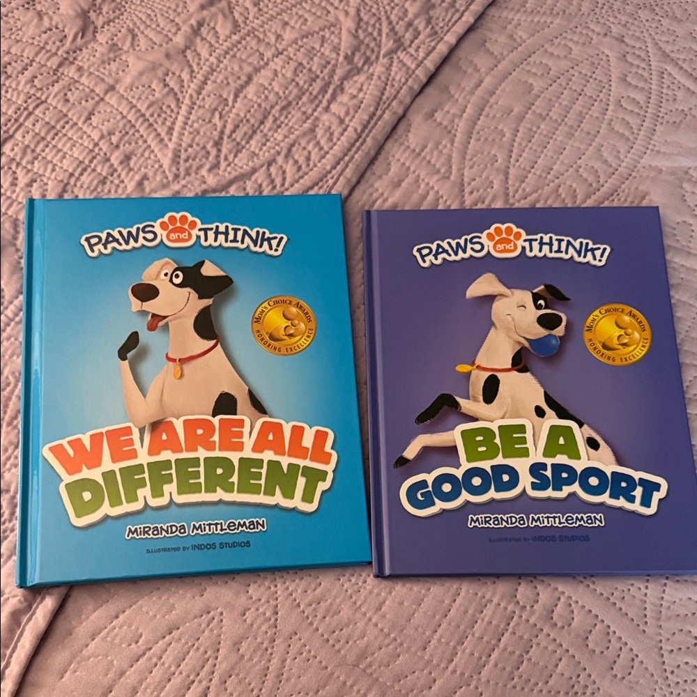 Paws and Think! Children's Board Books - Blue & Purple